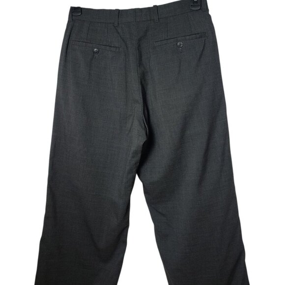 Design Men Dress Pants Flat-Front Slim Fit Waist Wool-Blend Business & Formal W - Picture 9 of 16